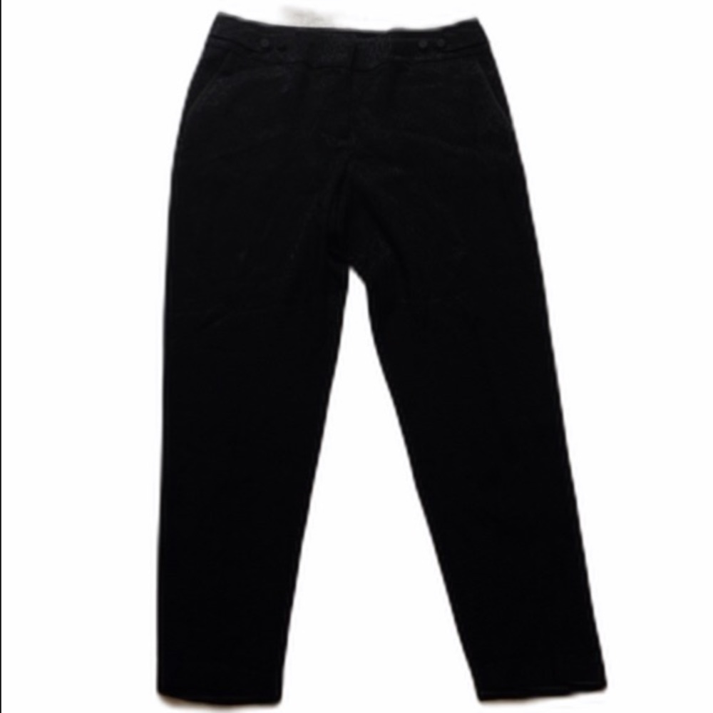 🆕 Loft Black Print Silky Feel Ankle Pants …